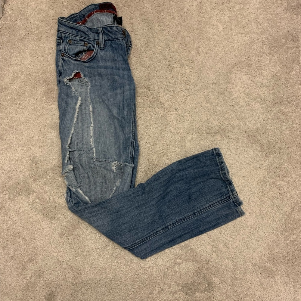 Distressed jeans